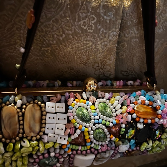 Small beaded satchel/clutch purse NWOT - Picture 5 of 8